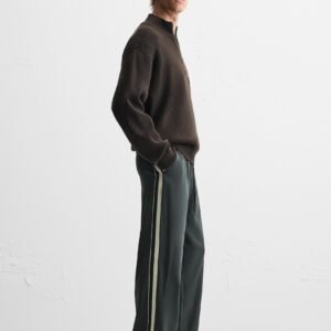 Straight Trousers With Side Panel