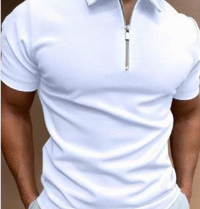 Zipper Polo T-Shirt
